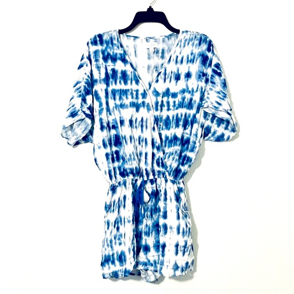 Mud Pie Pants - Mudpie Tie Dye Romper (Blue/White)